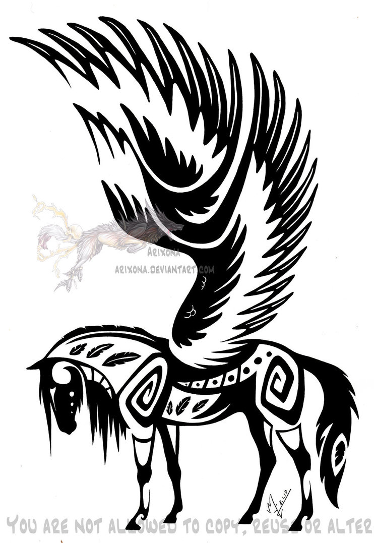 Tribal Horse Drawing at GetDrawings | Free download