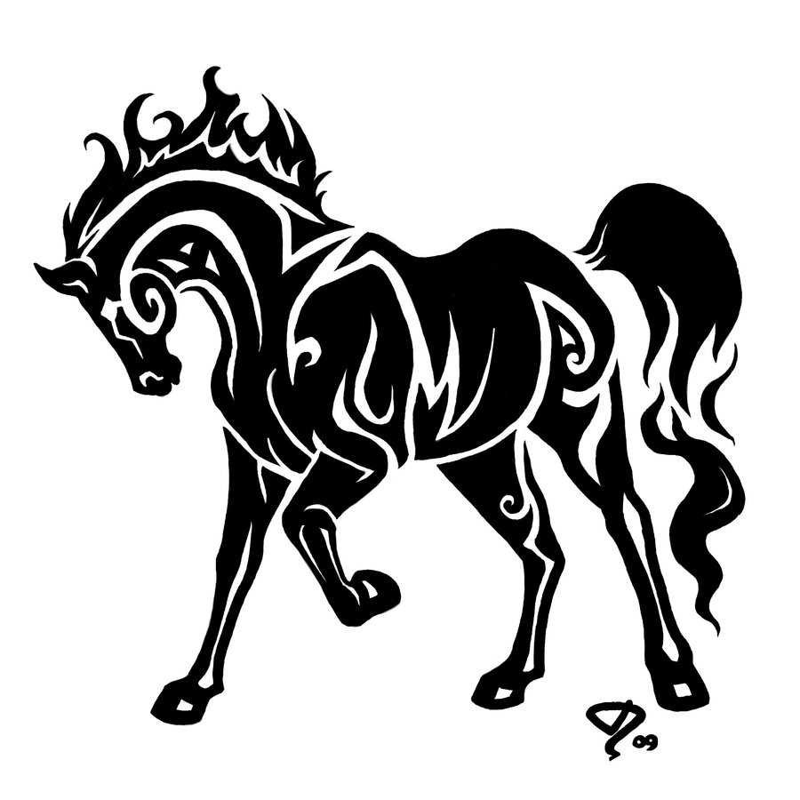 Tribal Horse Drawing at GetDrawings | Free download