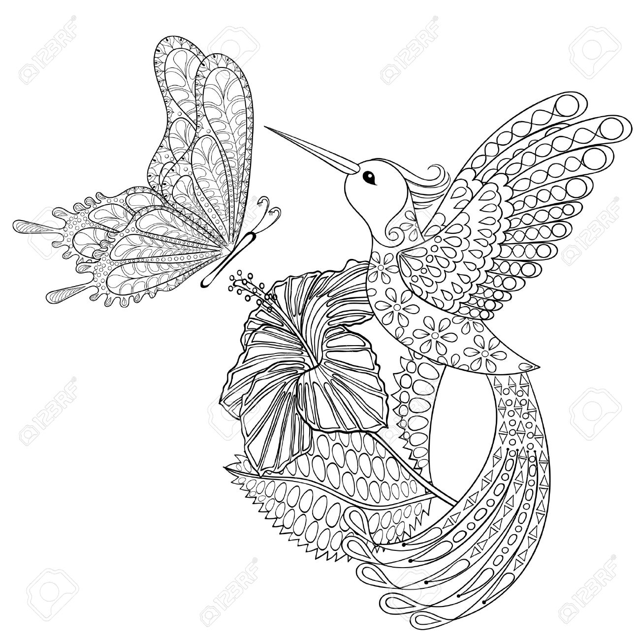 Tribal Hummingbird Drawing at GetDrawings | Free download