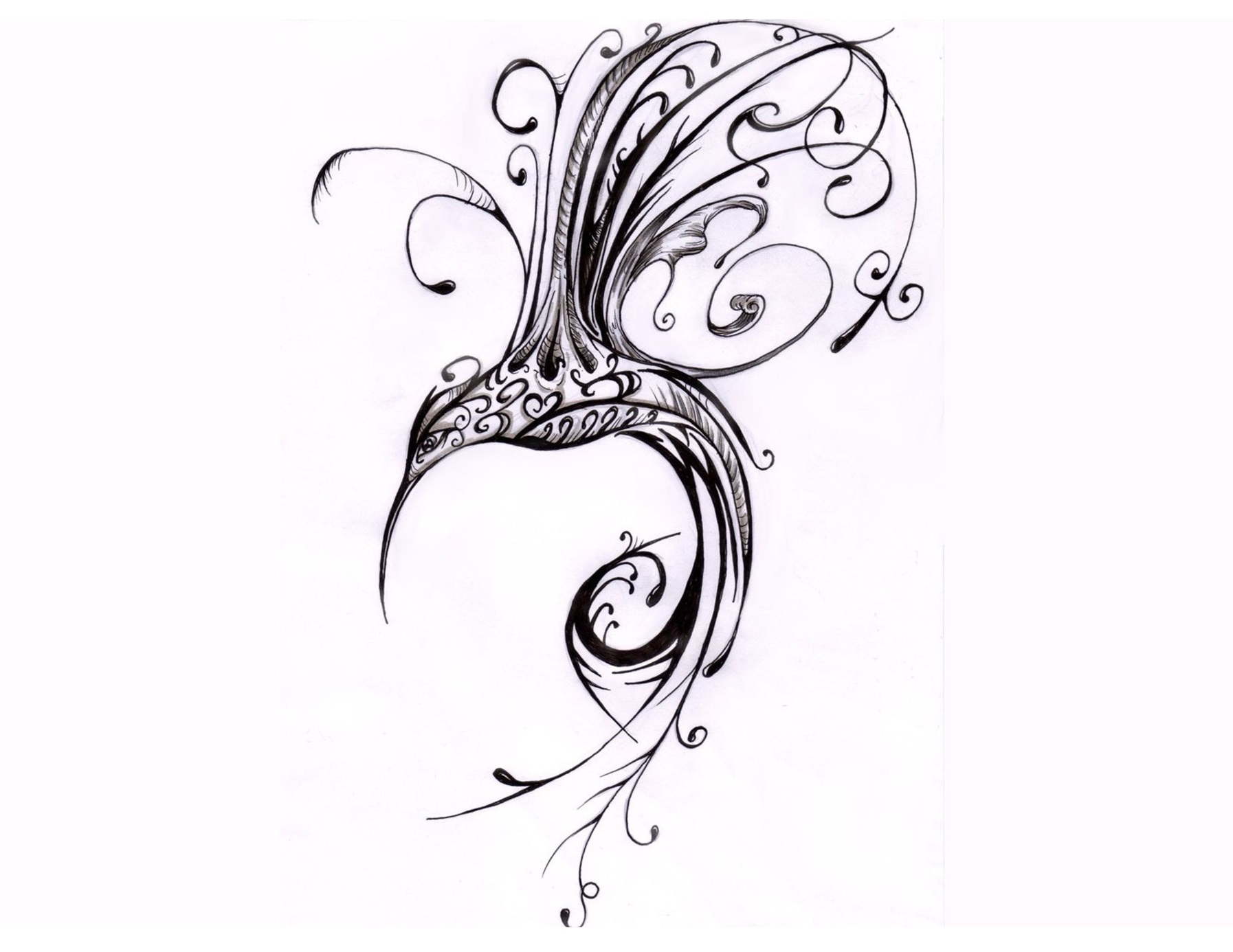 Tribal Hummingbird Drawing at GetDrawings | Free download