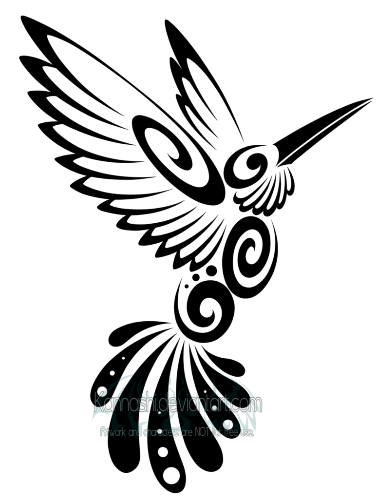 774x1032 Tribal Hummingbird By Kannashi