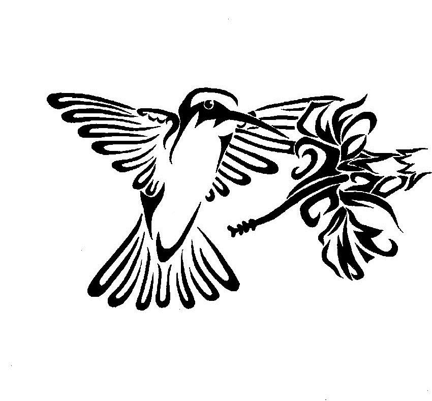 850x789 Tribal Hummingbird N Flower Tattoo Design Tattoos