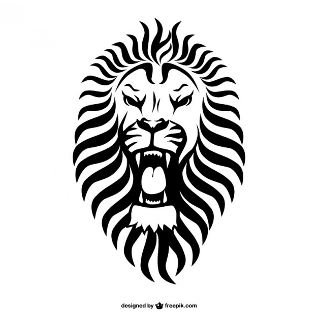 626x626 Lion Tribal Tattoo Design Vector Free Download