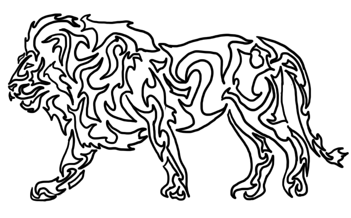 712x443 Tribal Lion Attempt By Shadow Blood Dragon