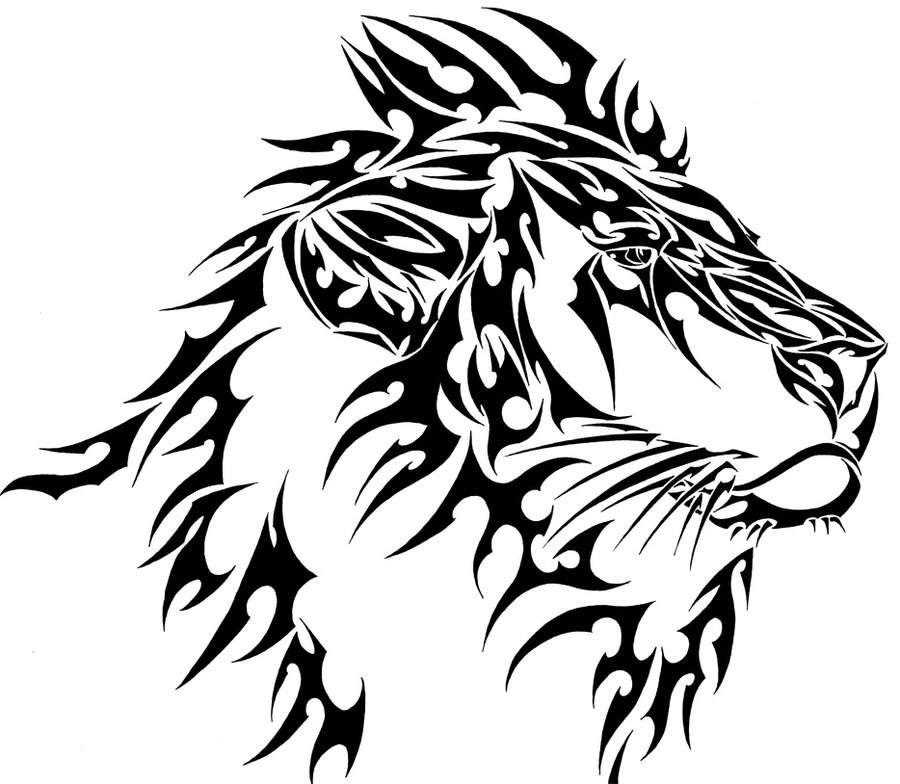 900x784 Tribal Lion By L4tin G3cko