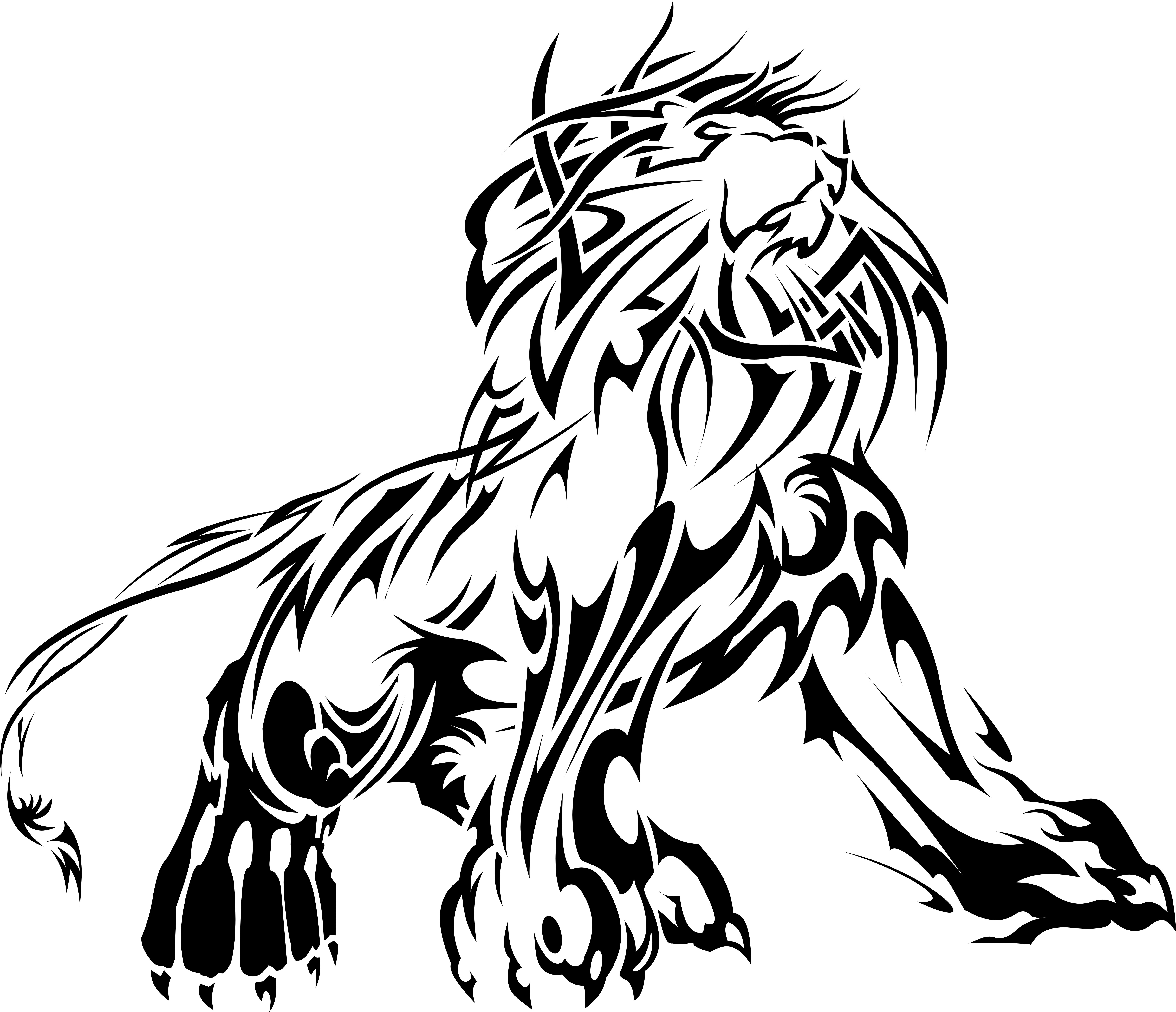 6061x5215 Tribal Lion By Mandaart73