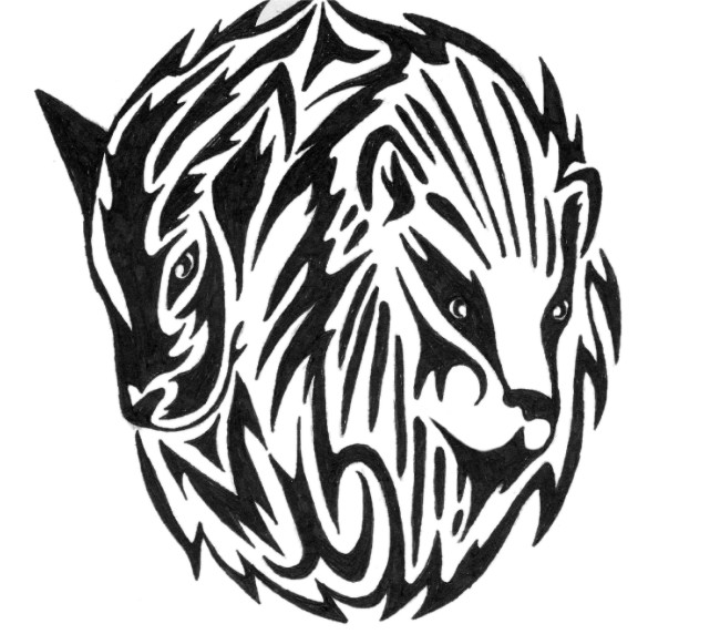 650x572 Wolf And Lion Tattoo By Vargablod