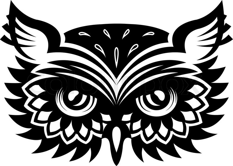 800x572 Black And White Wise Old Horned Owl Head With Big Eyes And Feather