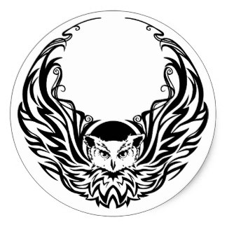 324x324 Tribal Owl Stickers Zazzle