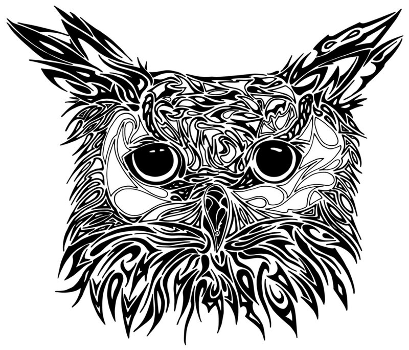 800x684 Tribal Owl By Dessins Fantastiques