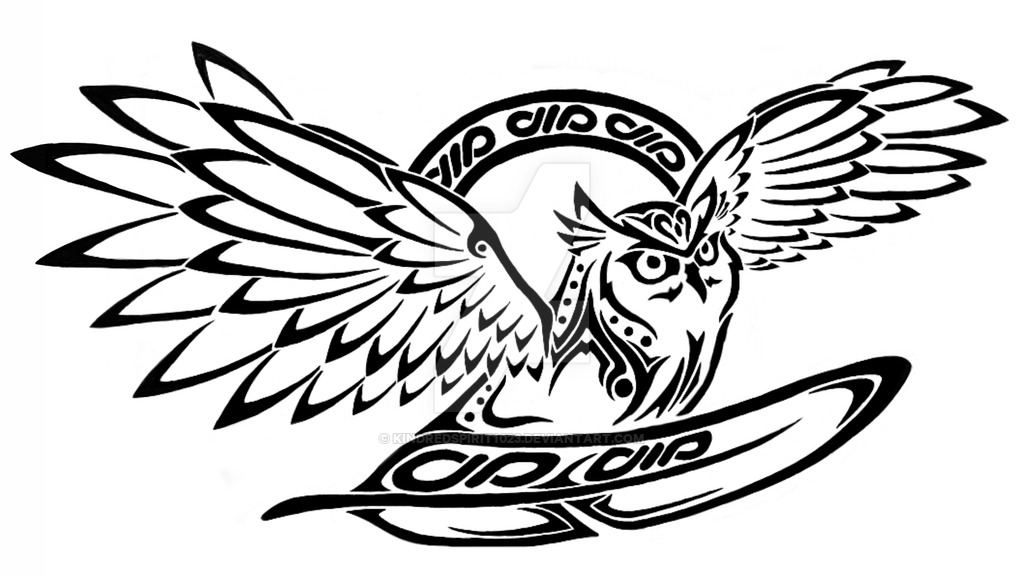 1024x576 Tribal Owl With Celtic Accents By Kindredspirit1023