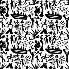 236x236 38031655 African Seamless Pattern Ancient Tribal Background Black