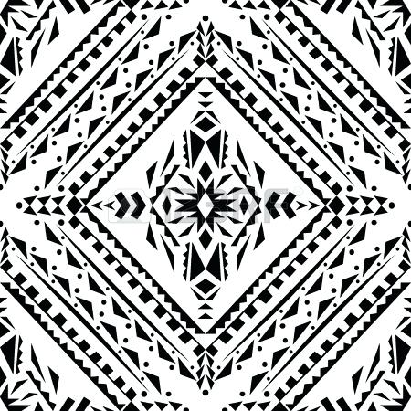 450x450 Native American Geometric Patterns Black And White Tribal
