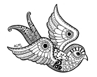 340x270 Ink Drawing Print Etsy