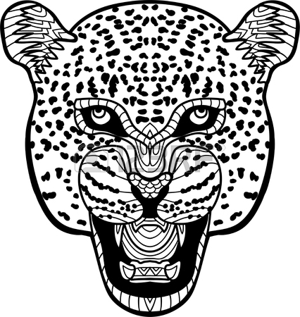 426x450 Monochrome Drawing With National Patterns. Painted The Boar