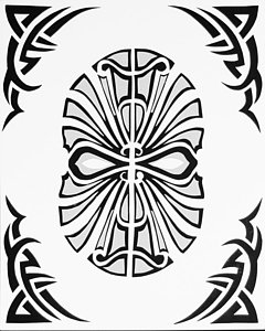 240x300 Tribal Mask Drawings