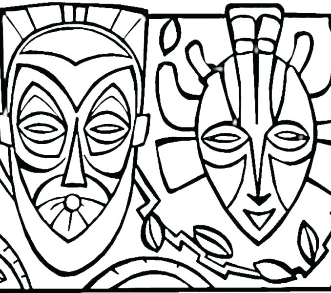 678x600 African Mask Coloring Pages Great Mask Coloring Pages Print Masks