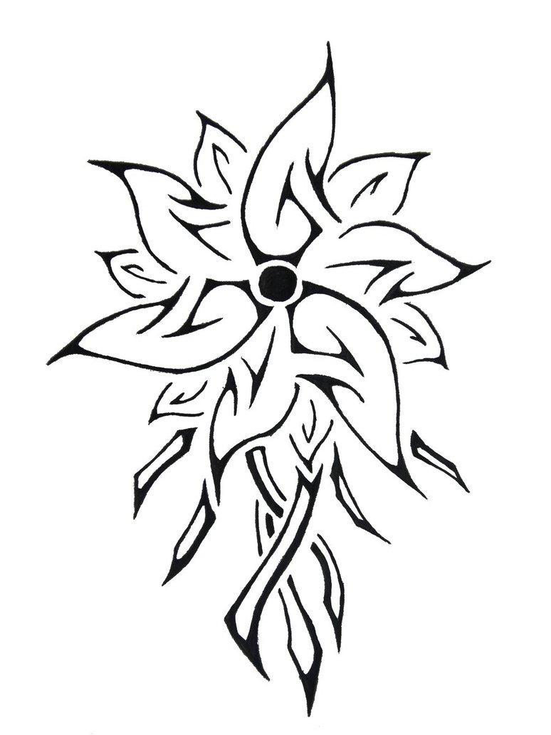 774x1032 Tribal Flower Drawings How To Draw A Tribal Rose