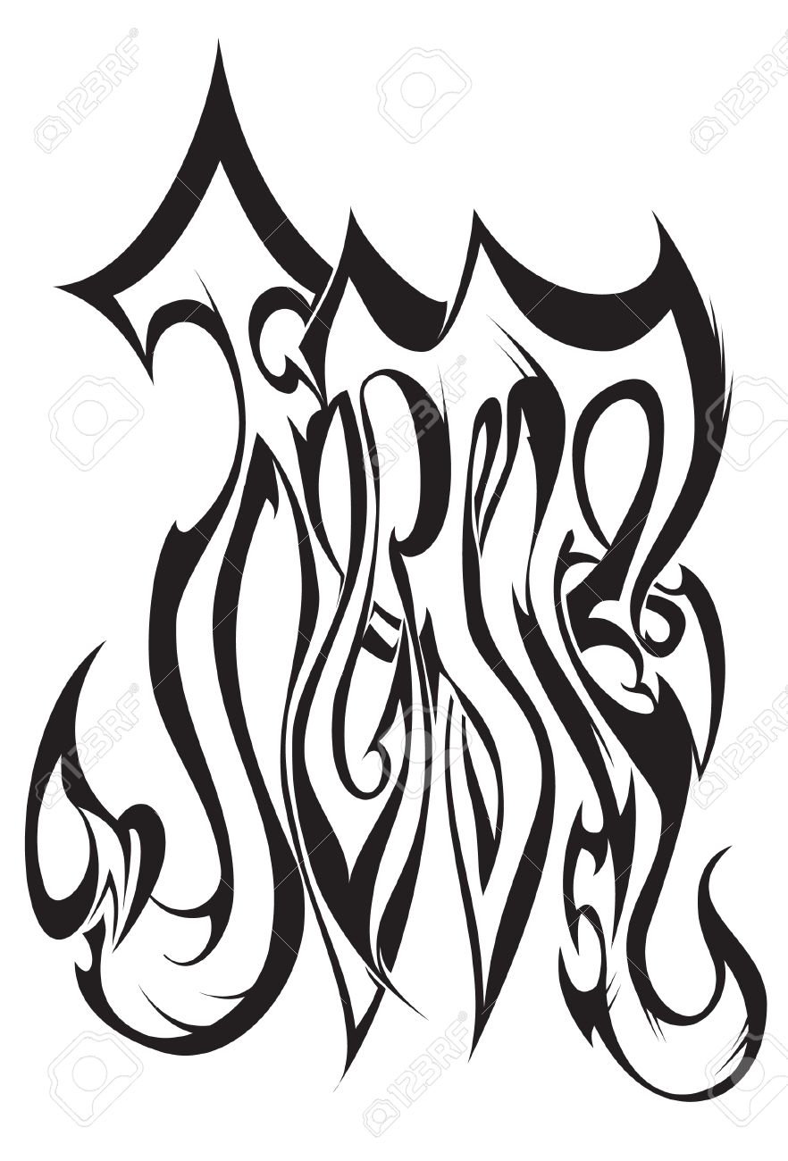 882x1300 Tribal Scorpion Astrology Sign Isolated On White Royalty Free