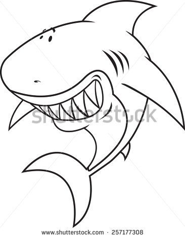 366x470 Drawn Tiger Shark Happy