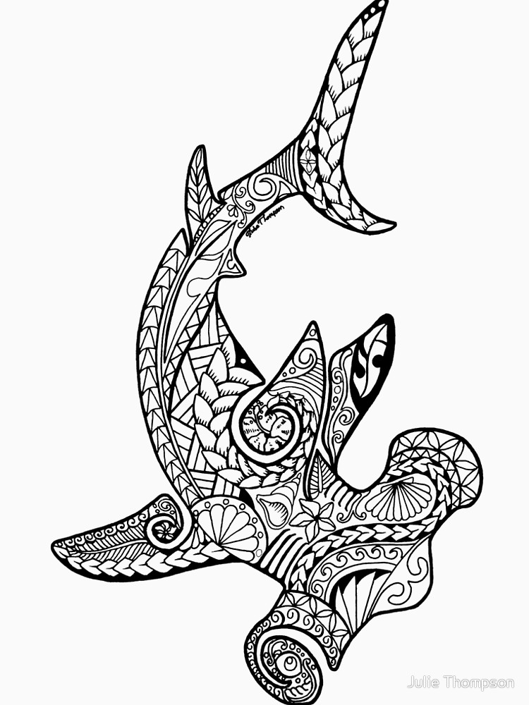 Tribal Shark Drawing at GetDrawings | Free download