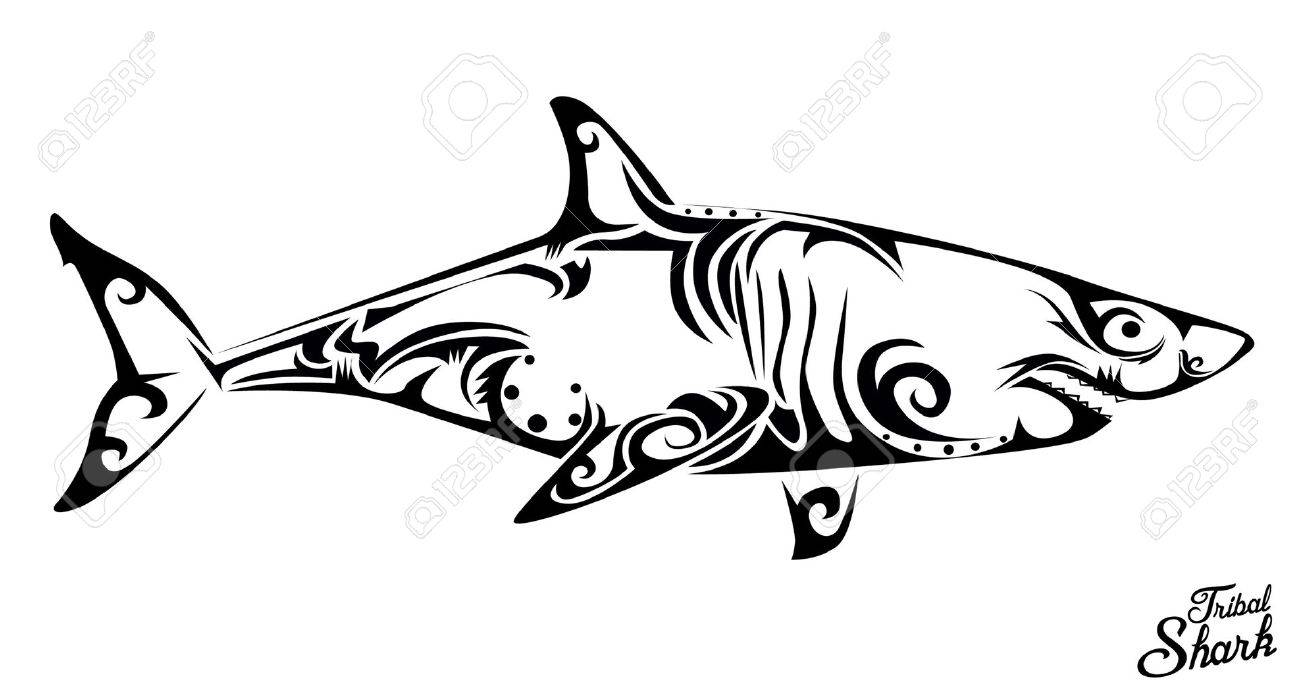 1300x691 Tribal Shark Royalty Free Cliparts, Vectors, And Stock