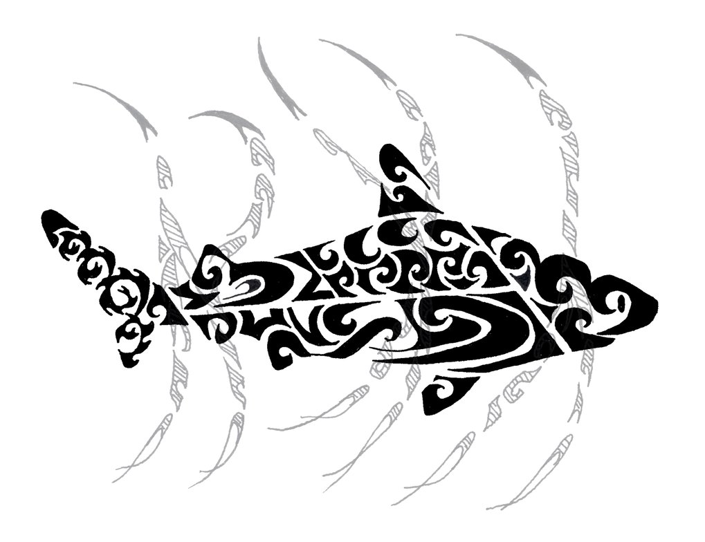 1019x784 Tribal Shark By Diangirl