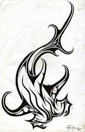 300x465 Com Img Src Http Www Tattoostime Com Images 70 Hammerhead Shark