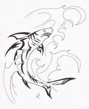 300x367 Tribal Shark By Shadowtoxin