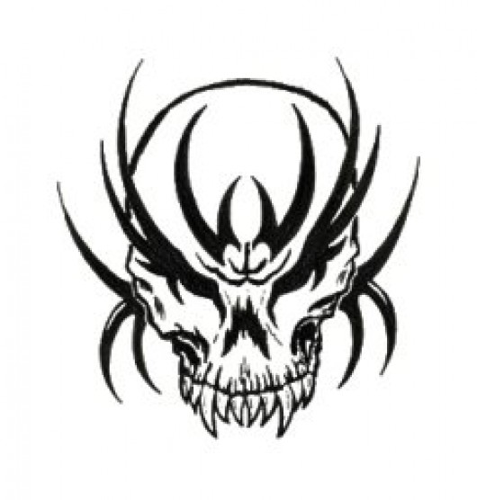530x556 Scary Tribal Skull Counter Strike Source Sprays