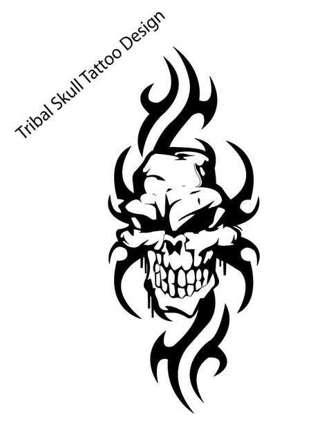 479x620 Tribal Skull Tattoos Ideas