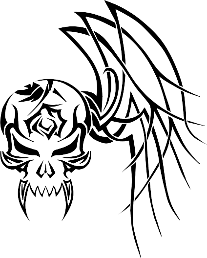 424x528 Tribal Skull Tattoo By Naruto 1949