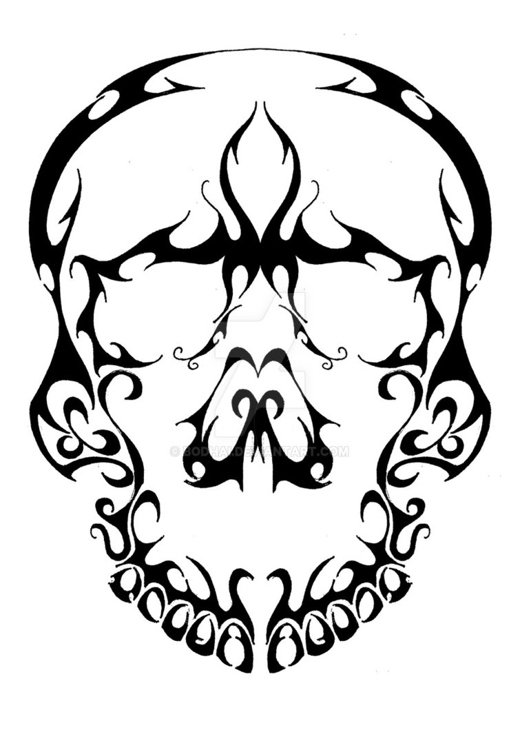 755x1059 Tribal Skull By Bodhai