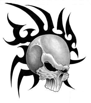 294x335 Tribal Skull 2 By Corndor1