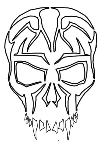 353x500 A Tribal Skull By Candlelitsoul