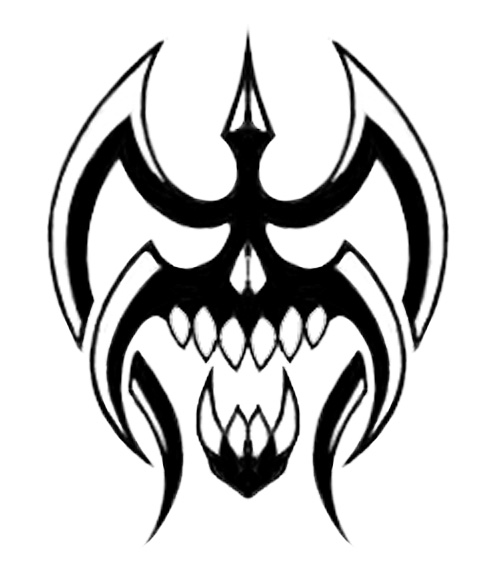 494x574 Tribal Skull By Steelraven