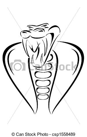 300x470 Hooded Cobra. A Tribal Cobra Snake Tattoo Stock Illustration