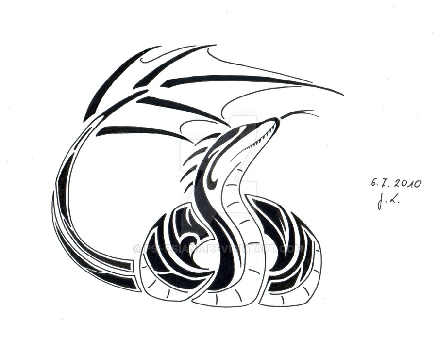 900x726 Snake, Dragon Tribal By Psi Psiana