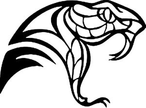 300x222 Tribal Snake Head Vinyl Decal Ebay