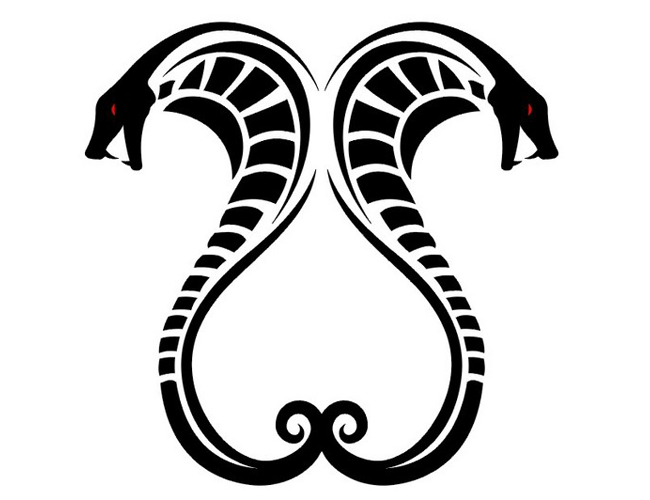 650x500 Tribal Twin Cobra Snake Tattoo Tabatha Tats Snake
