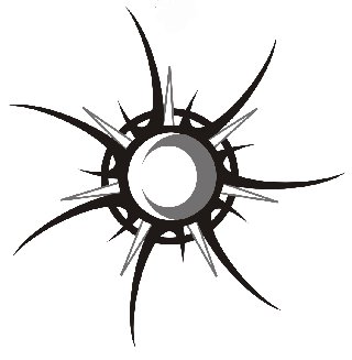 320x327 Cool Tribal Star Amp Sun Amp Moon Tattoo Design Skeches