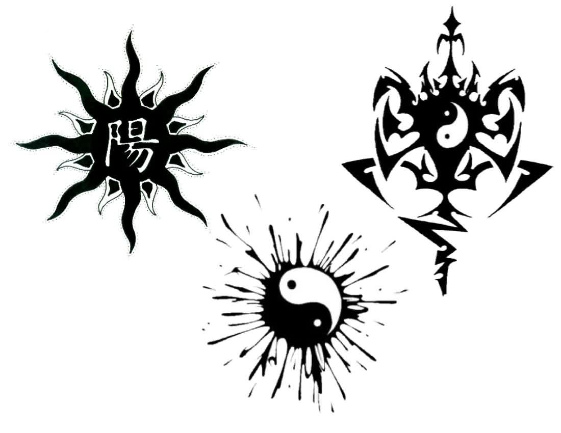 1100x850 Download Yin Yang Tribal Tattoo Designs