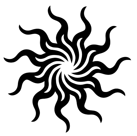 450x445 Drawn Sunshine Tribal Sun