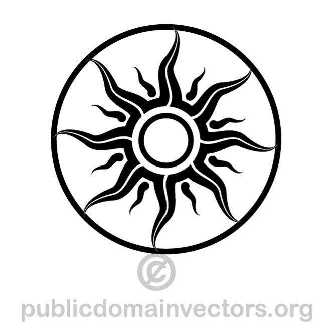 660x660 Tribal Sun Vector Symbol