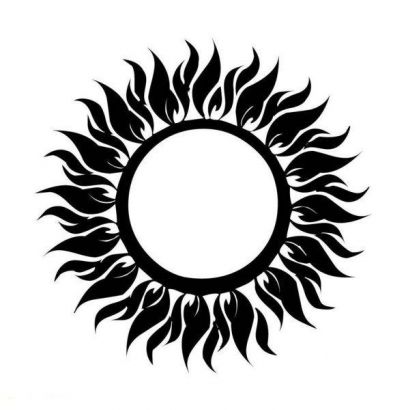 406x410 46 Most Amazing Tribal Sun Tattoo Designs Amp Patterns