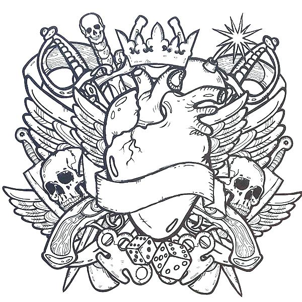 600x600 Coloring Pages Of Tattoos Tribal Tattoo Coloring Pages Engaging