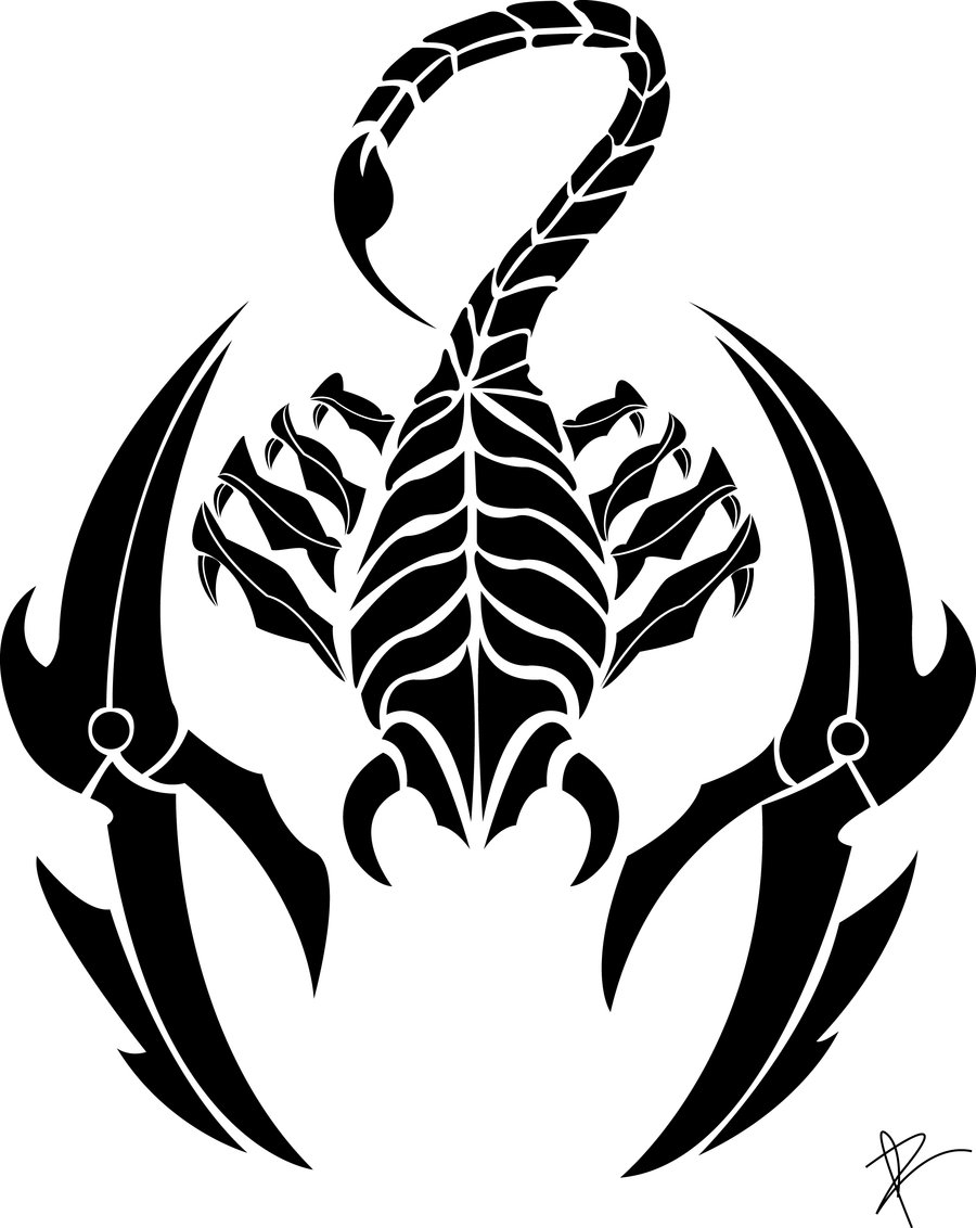 900x1132 Collection Of Scorpion Tribal Tattoo Drawing