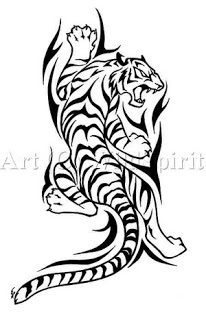 206x320 Tatto Artist Tribal Tiger Tattoo Art Design For Body