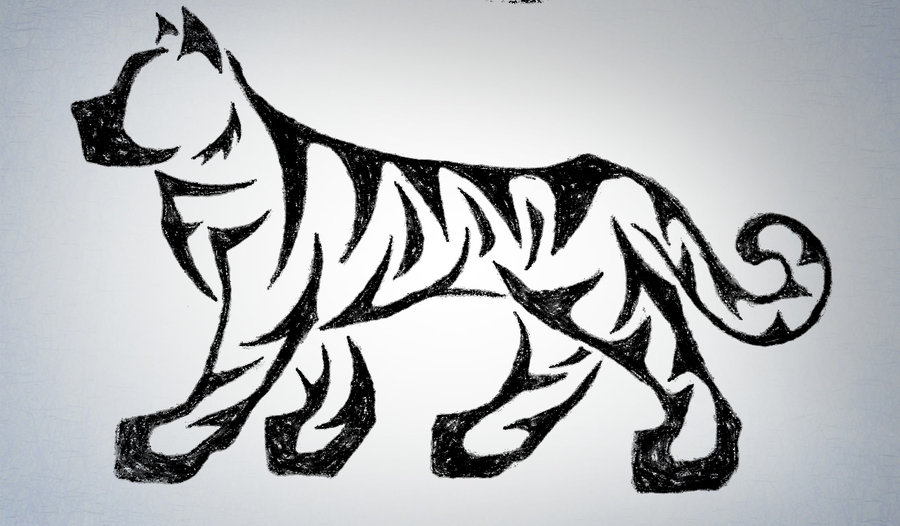900x526 Tiger Tribal Tattoo By Artsyrobotz