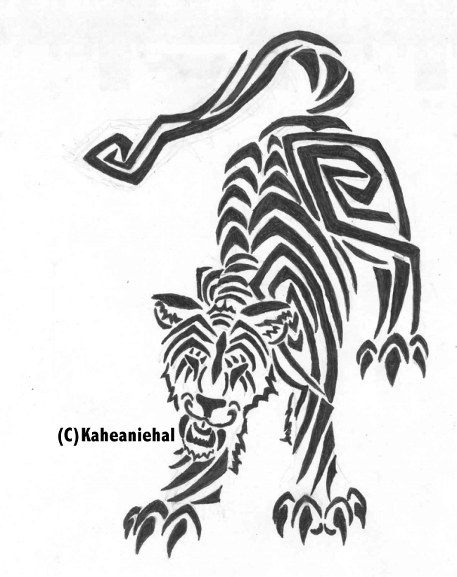 650x821 Tribal Tiger By Mongrelistic